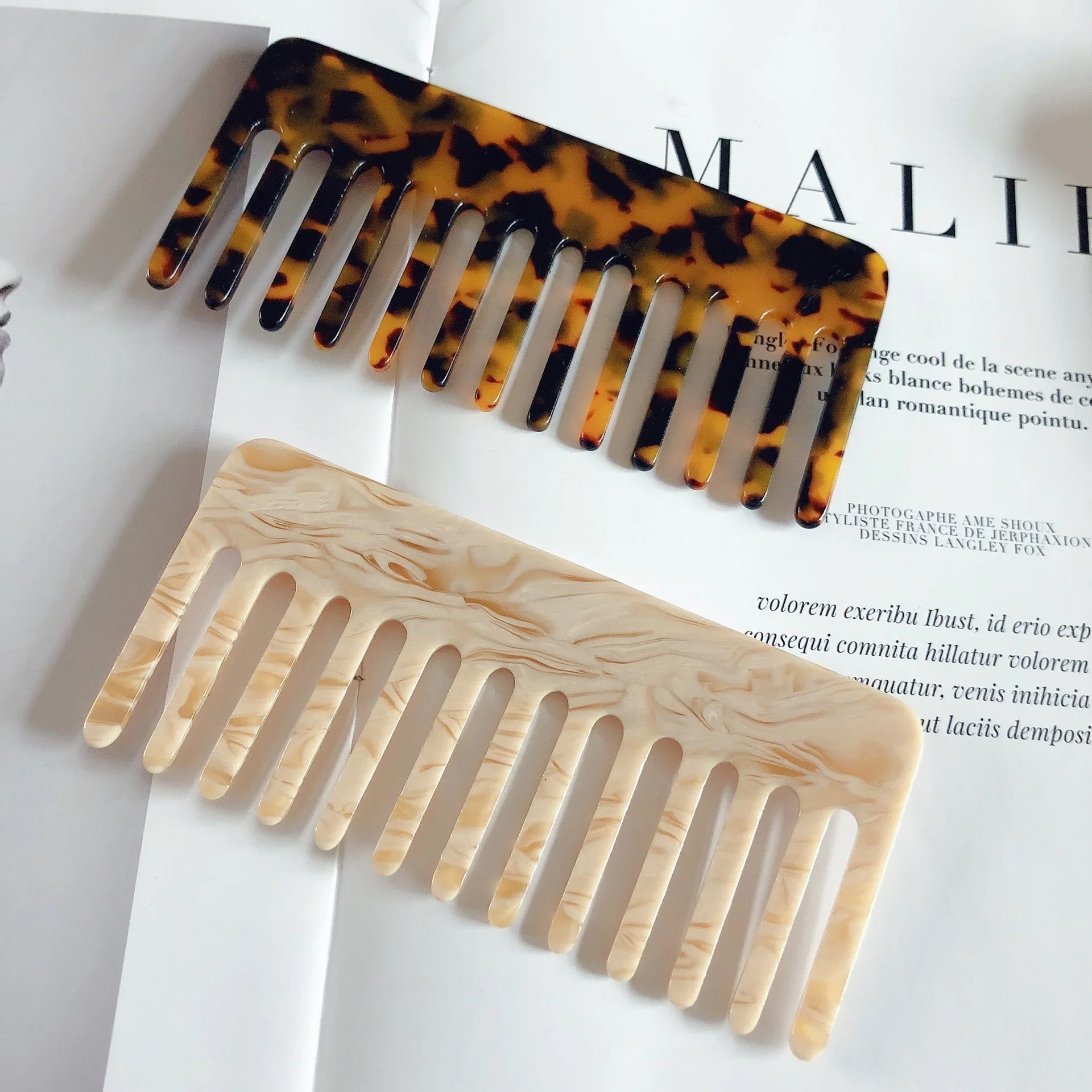 Hair Care Korean Products - Peigne de coiffure coloré en acétate